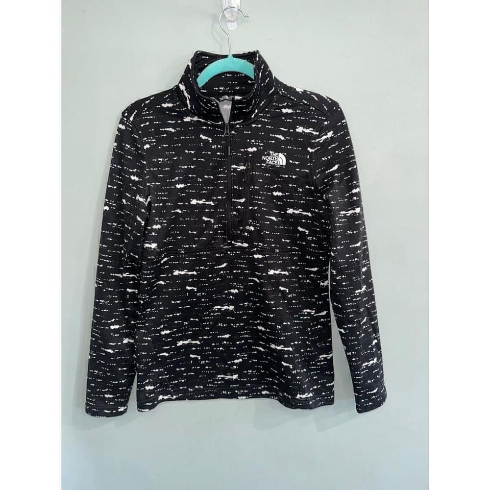 The North Face 100 cinder black/white half zip pullover size small